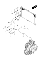FUEL&ENGINE CONTROL [FUEL&COOLING SYSTEM] Chevrolet Leganza (V100) [GEN] OIL COOLER PIPE I (AISIN A/T)  (2242)
