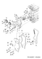 ENGINE [CYLINDER HEAD] Chevrolet Epica (V200) [GEN] TIMING COVER(FAM II DOHC)  (1333)