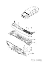 BODY&EXTERIOR [FRONT BODY] Chevrolet EVANDA (V200) [EUR] DASH PANEL&COWL  (6150)
