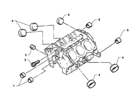 ENGINE & CLUTCH - LN3 & V9Y (V6) Chevrolet Lumina (LHD) WELSH PLUGS & LOCATING PINS - LN3