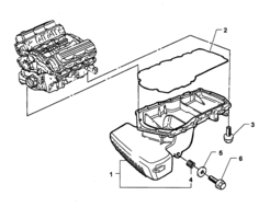 ENGINE & CLUTCH - LN3 & V9Y (V6) Chevrolet Lumina (LHD) OIL PAN - LN3