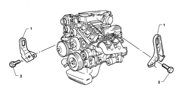 ENGINE & CLUTCH - LN3 & V9Y (V6) Chevrolet Lumina (LHD) ENGINE LIFTING BRACKETS - LN3