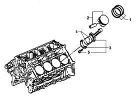 ENGINE - LS1 (V8) Chevrolet Lumina (LHD) PISTON & PIN, RING, BEARING - LS1