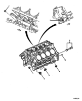 ENGINE & CLUTCH - LS1 (V8) Chevrolet Utility SS WELSH PLUGS - CYLINDER BLOCK - LS1
