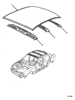 SHEET METAL Chevrolet Lumina (LHD) ROOF, RAILS & SUPPORTS - SEDAN