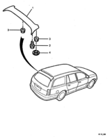 ORNAMENTATION, WIPER Chevrolet Lumina (LHD) TAILGATE AIR DEFLECTOR - WAGON