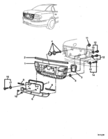 ORNAMENTATION, WIPER Chevrolet Lumina (LHD) DECK LID LAMP & MOULDING - SEDAN - 8VL