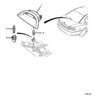 ELECTRICAL Chevrolet Lumina (LHD) HIGH MOUNT STOP LAMP - CENTRE - SEDAN