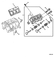 ENGINE & CLUTCH - LN3 & V9Y (V6) Chevrolet Lumina (LHD) CYLINDER HEAD - LN3