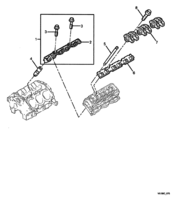ENGINE & CLUTCH - LN3 & V9Y (V6) Chevrolet Lumina (LHD) ROCKER ARMS & RETAINER - LN3