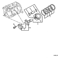 ENGINE & CLUTCH - LN3 & V9Y (V6) Chevrolet Lumina (LHD) PISTON & PIN, RING, BEARING - LN3