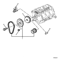 ENGINE & CLUTCH - LN3 & V9Y (V6) Chevrolet Lumina (LHD) TIMING CHAIN & SPROCKETS - LN3