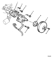 FRONT SUSPENSION & STEERING Chevrolet Lumina (LHD) POWER STEERING PUMP - BRACKET, HUB & PULLEY - LN3