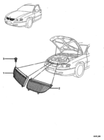 REAR SUSPENSION & BUMPER BARS Chevrolet Lumina (LHD) FRONT BUMPER BAR GRILLE - 8VK