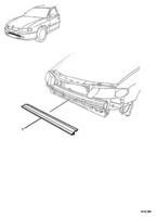 REAR SUSPENSION & BUMPER BARS Chevrolet Lumina (LHD) CROSSMEMBER BLACKOUT STRIP