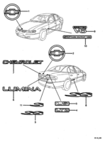 ORNAMENTATION, WIPER Chevrolet Lumina (LHD) EMBLEMS & NAME PLATES - SEDAN