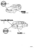 ORNAMENTATION, WIPER Chevrolet Lumina (LHD) EMBLEMS & NAME PLATES - WAGON