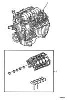 ENGINE & CLUTCH - LS1 (V8) Chevrolet Lumina (LHD) ENGINE ASM - LS1