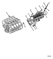 ENGINE & CLUTCH - LS1 (V8) Chevrolet Lumina (LHD) CYLINDER HEAD - LS1