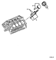 ENGINE & CLUTCH - LS1 (V8) Chevrolet Lumina (LHD) PISTON & PIN, RING, BEARING - LS1
