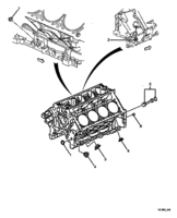 ENGINE & CLUTCH - LS1 (V8) Chevrolet Lumina (LHD) WELSH PLUGS - CYLINDER BLOCK - LS1