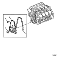ENGINE & CLUTCH - LS1 (V8) Chevrolet Lumina (LHD) FRONT COVER - LS1