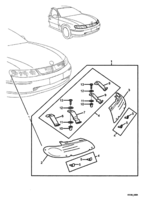 ACCESSORIES Chevrolet Lumina (LHD) HEADLAMP STONE GUARD PACKAGE - 8VL, 8VX