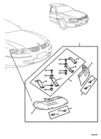 ACCESSORIES Chevrolet Lumina (LHD) HEADLAMP STONE GUARD PACKAGE - 8VK