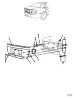 ORNAMENTATION, WIPER Chevrolet Lumina (RHD) DECK LID MOULDING - SEDAN - 8VK EXC XU6, XY7/8