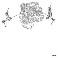 ENGINE & CLUTCH - LN3 (V6) Chevrolet Lumina (RHD) ENGINE LIFTING BRACKETS - LN3