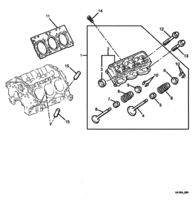 ENGINE & CLUTCH - LN3 (V6) Chevrolet Lumina (RHD) CYLINDER HEAD - LN3