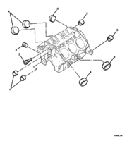 ENGINE & CLUTCH - LN3 (V6) Chevrolet Lumina (RHD) WELSH PLUGS & LOCATING PINS - LN3