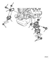 ENGINE & CLUTCH - LN3 (V6) Chevrolet Lumina (RHD) ENGINE MOUNTING FRONT - LN3