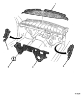 INSULATORS & GROMMET Chevrolet Lumina (RHD) INSULATOR - DASH PANEL ASM & COWL