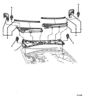 ORNAMENTATION, WIPER Chevrolet Lumina (RHD) WATER DEFLECTOR & PLENUM COVERS