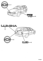ORNAMENTATION, WIPER Chevrolet Lumina (RHD) EMBLEMS & NAME PLATES - WAGON
