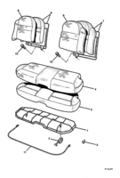 INTERIOR TRIM Chevrolet Lumina (LHD) VY/V2 REAR SEAT FRAME, COVER & PAD - (VK) (69) (W6R) (A9D, A9F)