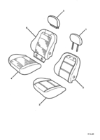 INTERIOR TRIM Chevrolet Lumina (LHD) VY/V2 FRONT SEAT COVERS & PADS - (VL, VM) (35, 69)