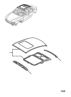 SHEET METAL Chevrolet Lumina (LHD) VY/V2 ROOF, RAILS & SUPPORTS - (69) (CC5)