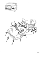 REAR SUSPENSION, FRAME & BUMPER BARS Chevrolet Lumina (LHD) VY/V2 REAR BUMPER BAR MOUNTING - (VK, VL) (35)