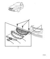 REAR SUSPENSION, FRAME & BUMPER BARS Chevrolet Lumina (LHD) VY/V2 FRONT BUMPER BAR GRILLE - (VL)