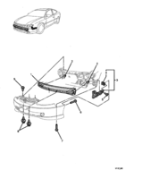 REAR SUSPENSION, FRAME & BUMPER BARS Chevrolet Lumina (LHD) VY/V2 FRONT BUMPER BAR MOUNTING - (37)