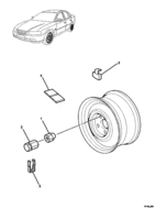REAR AXLE & ROAD WHEELS Chevrolet Lumina (LHD) VY/V2 WHEEL NUTS & WEIGHTS - ALLOY WHEEL,