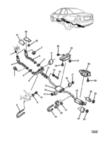 FUEL & EXHAUST Chevrolet Lumina (LHD) VY/V2 EXHAUST PIPE & MUFFLER - (35, 69) (LN3) (A9W)