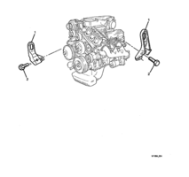 ENGINE & CLUTCH - LN3 (V6) Chevrolet Lumina (LHD) VY/V2 ENGINE LIFTING BRACKETS - (LN3)