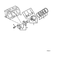 ENGINE & CLUTCH - LN3 (V6) Chevrolet Lumina (LHD) VY/V2 PISTON & PIN, RING, BEARING - (LN3)