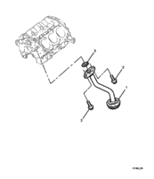 ENGINE & CLUTCH - LN3 (V6) Chevrolet Lumina (LHD) VY/V2 OIL SUCTION PIPE & SCREEN - (LN3)