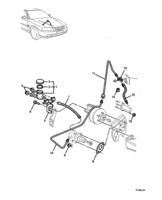 ENGINE & CLUTCH - LN3 (V6) Chevrolet Lumina (LHD) VY/V2 CLUTCH RESERVOIR & HYDRAULIC HOSES - MANUAL - (LN3) (M35)
