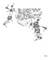 ENGINE & CLUTCH - LN3 (V6) Chevrolet Lumina (LHD) VY/V2 ENGINE MOUNTING FRONT - (LN3)