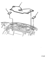 INSULATORS & GROMMET Chevrolet Lumina (RHD) NOISE SUPPRESSION - BACK PANEL UPPER - (69)
